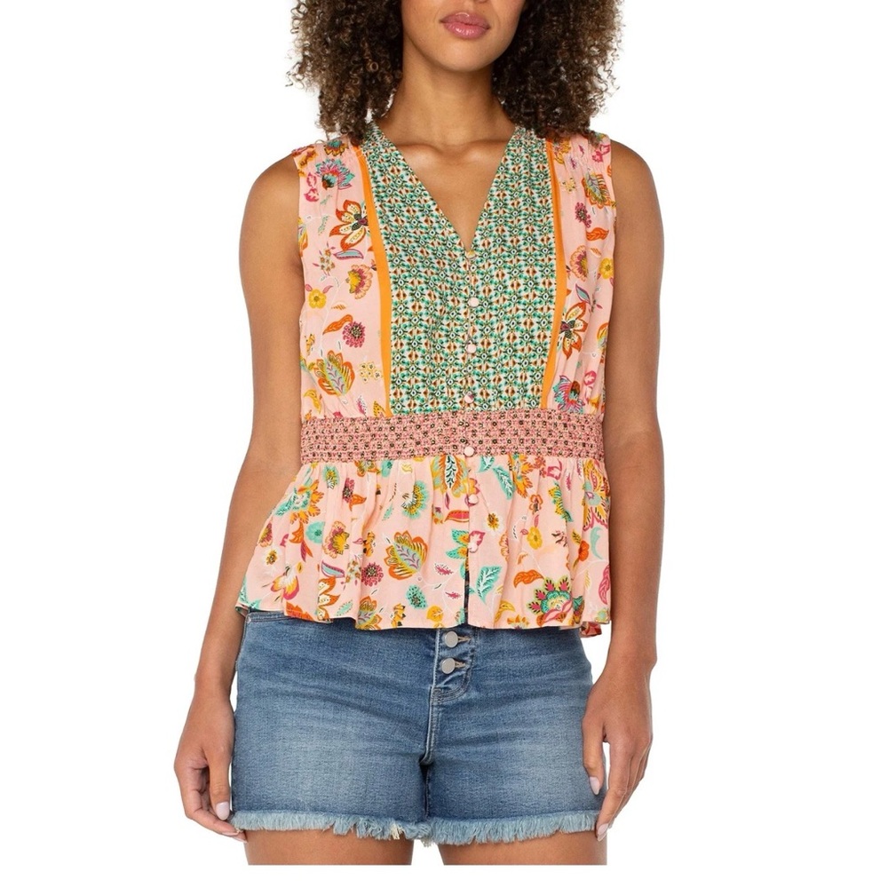 Floral Multicolor Women's Top